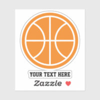 Maßgeschneiderter Basketball-Sportlogo-Aufkleber