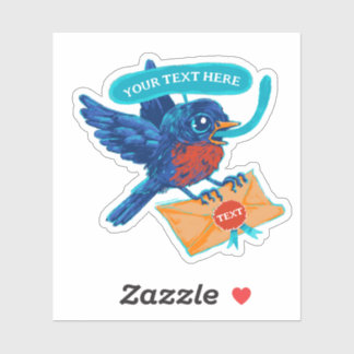 Maßgeschneiderter Blue Bird Sticker Mail Carrier