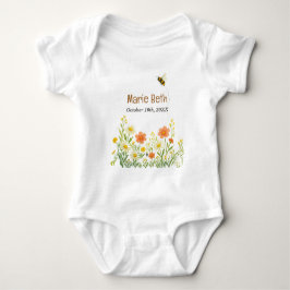 Maßgeschneiderter Blumenkarosseriebuch Baby Strampler