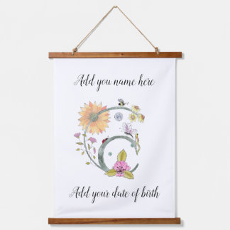 Maßgeschneiderter Buchstabe C Wandteppich Mit Holzrahmen