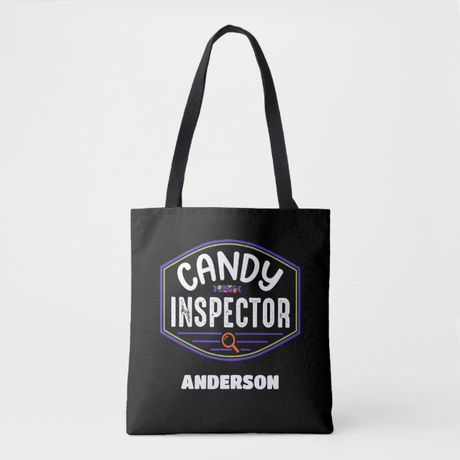 Maßgeschneiderter Candy Inspector Trick oder Treat Tasche (Vorderseite)