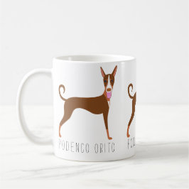 Maßgeschneiderter Cartoon Podenco Orito Dog Kaffeetasse