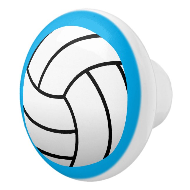 Maßgeschneiderter Ceramiceknopf mit Volleyball Log Keramikknauf (Rechts)