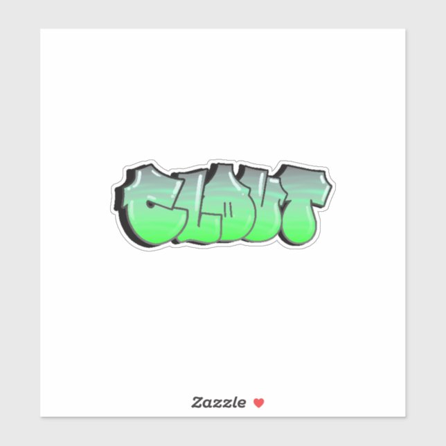 Maßgeschneiderter "Clout" Graffiti Vinyl Sticker (Blatt)