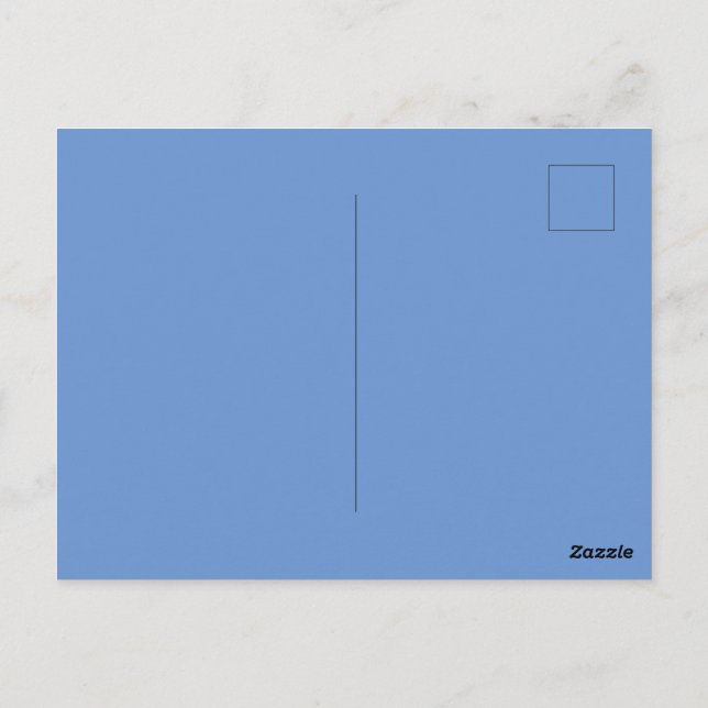 Maßgeschneiderter Cornflower Blue Picture-Perfect  Postkarte (Rückseite)