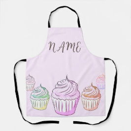 Maßgeschneiderter Cupcake Sweet überall über Print Schürze