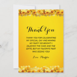 Maßgeschneiderter Daffodil März Geburtstag Blume G Dankeskarte