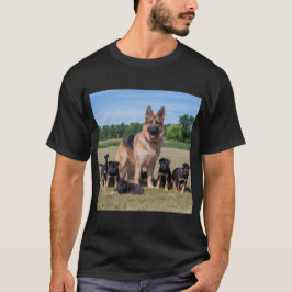 Maßgeschneiderter Deutscher Hirte mit Adorable Wel T-Shirt
