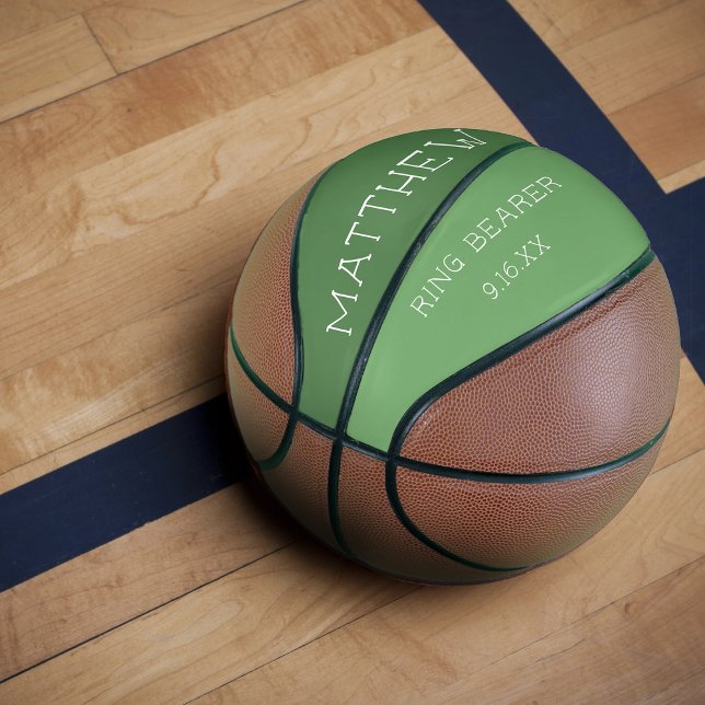 Maßgeschneiderter Ehering Basketball (Keepsake Ring Bearer Wedding Personalized Basketball)