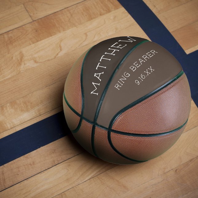 Maßgeschneiderter Ehering Basketball (Keepsake Ring Bearer Wedding Personalized Basketball)