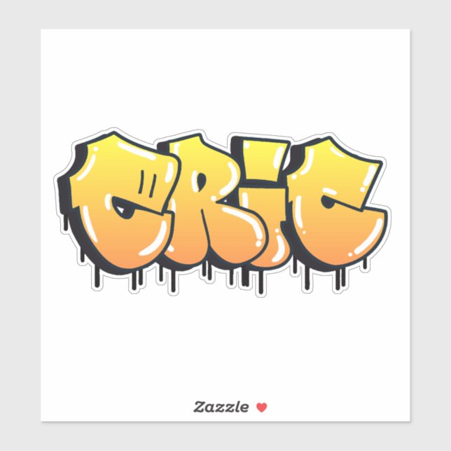 Maßgeschneiderter "Eric" Graffiti Vinyl Sticker (Blatt)