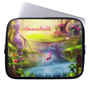 Maßgeschneiderter Fantasy Forest Laptop Sleeve