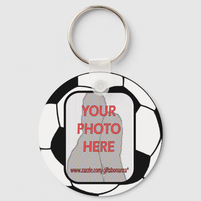 Maßgeschneiderter Foto-Fußballball Schlüsselanhänger (Vorderseite)