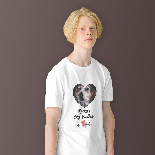 Maßgeschneiderter Foto Hund Großbruder T - Shirt (Von Creator hochgeladen)