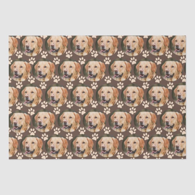 Maßgeschneiderter Foto-Musterhund Seidenpapier (Vorderseite)