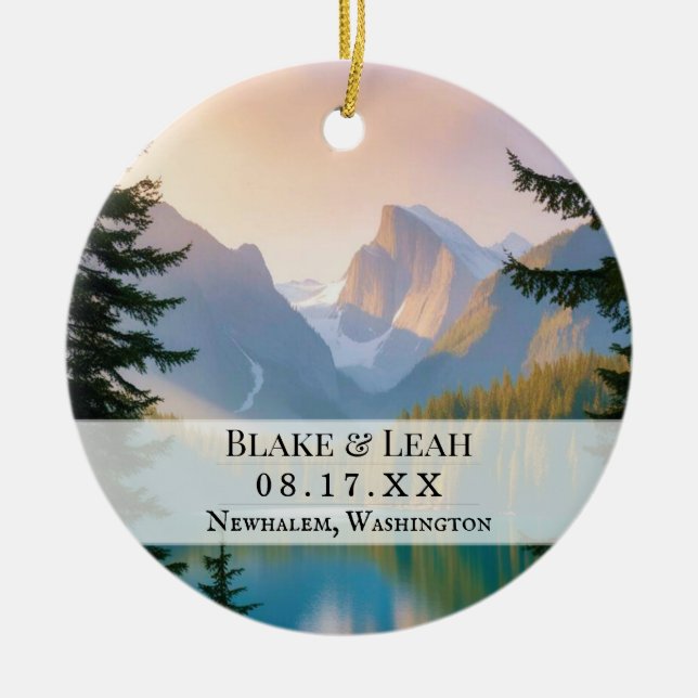 Maßgeschneiderter Foto Sake Hochzeitsornament Keramik Ornament (Vorne)
