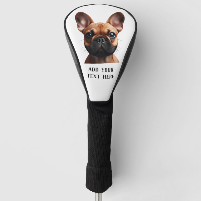 Maßgeschneiderter französischer Bulldog Golf Headcover (Vorderseite)