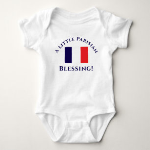 Maßgeschneiderter französischer Patriotic Baby Bod Strampler