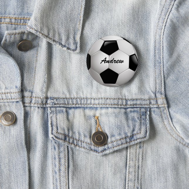 Maßgeschneiderter Fußballball Button (Beispiel)