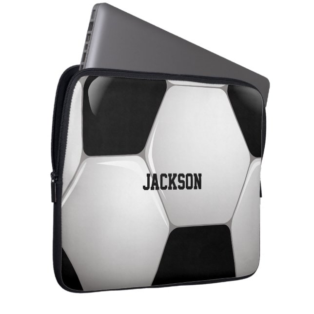 Maßgeschneiderter Fußballball Laptopschutzhülle (Vorne Rechts)
