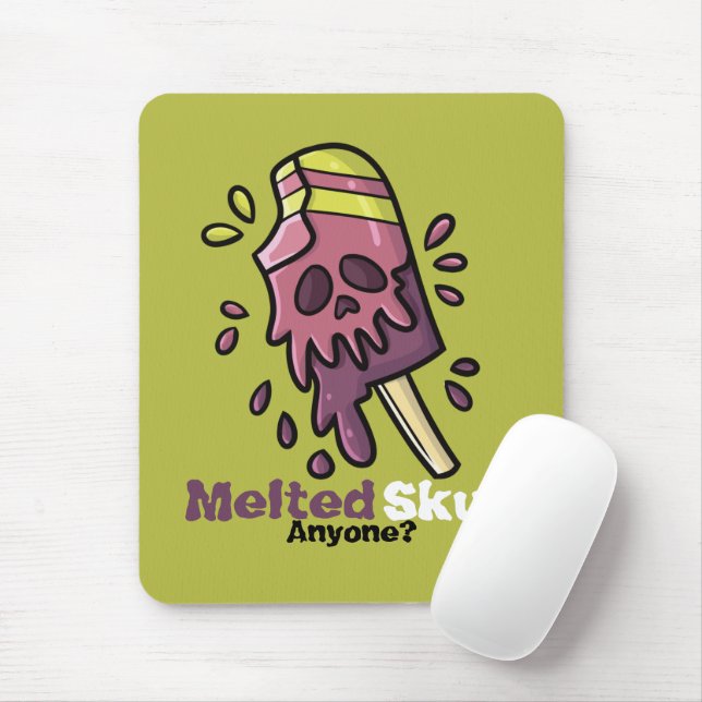 Maßgeschneiderter, geschmolzener Schädel Mousepad (Mit Mouse)