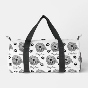 Maßgeschneiderter Goldendoodle Hund Personalisiert Duffle Bag