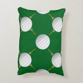 Maßgeschneiderter Golf Ball und T-Shirts auf Green Dekokissen