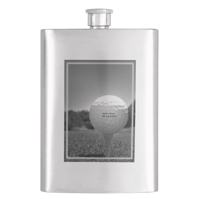 Maßgeschneiderter Golf Theme Classic Flask Flachmann (Vorderseite)