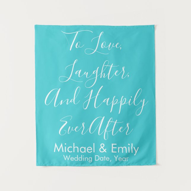 Maßgeschneiderter Hochzeitshintergrund, rustikaler Wandteppich (Vorderseite)