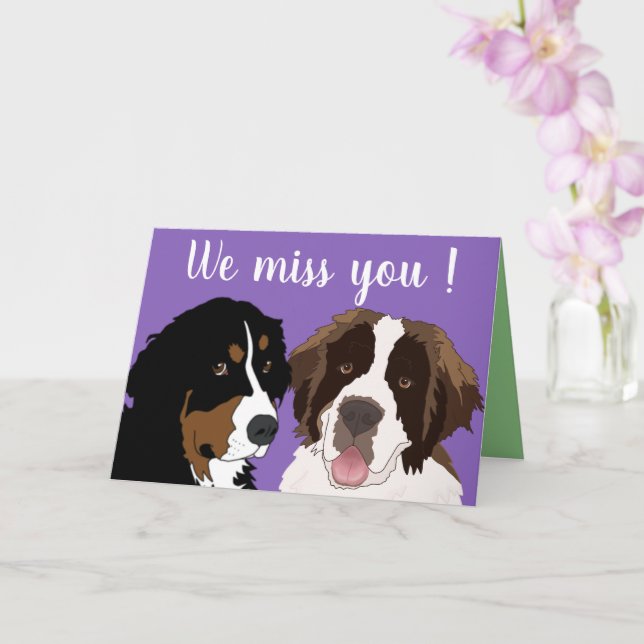 Maßgeschneiderter Hund aus Bernard und Berner Berg Karte (Orchidee)