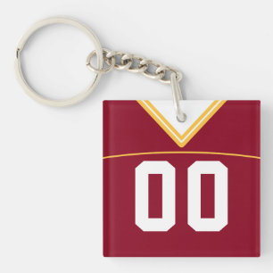 Maßgeschneiderter Jersey Keyring, Football Lacross Schlüsselanhänger