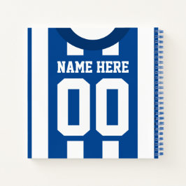 Maßgeschneiderter Jersey Template Notebook Soccer  Notizbuch
