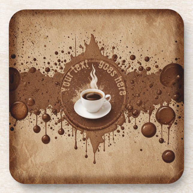 Maßgeschneiderter Kaffee Getränkeuntersetzer (Vorderseite)