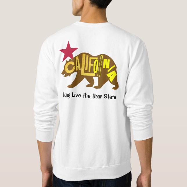 Maßgeschneiderter kalifornischer Staat Sweatshirt (Rückseite)
