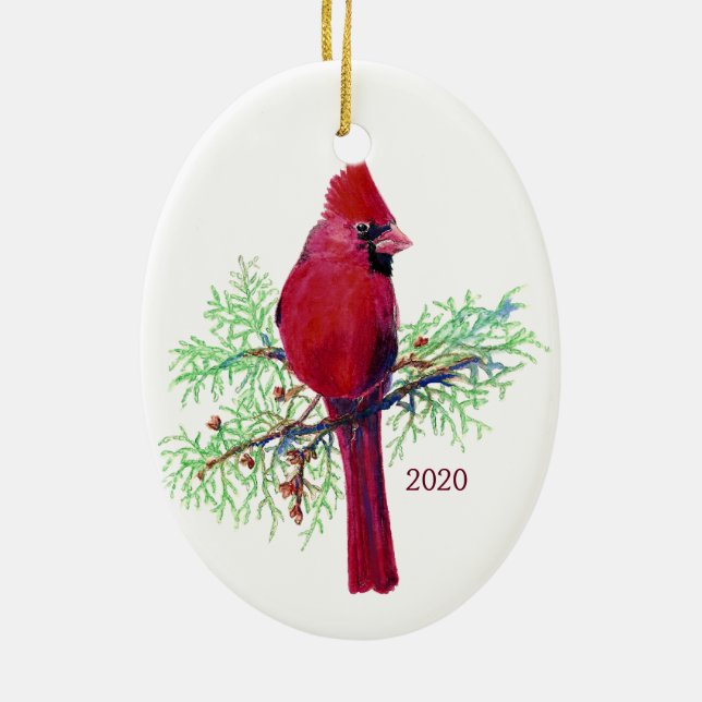 Maßgeschneiderter Kardinal Weihnachtsschmuck (Hinten)