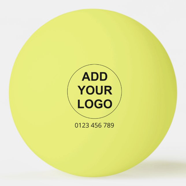 Maßgeschneiderter Logo-Pong-Ball - Gelb Tischtennisball (Vorderseite)