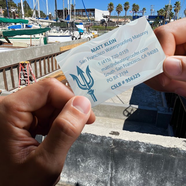 Maßgeschneiderter Logo/QR-Code/URL Wasserschutzmau Visitenkarte (Von Creator hochgeladen)