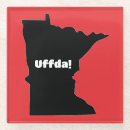 Maßgeschneiderter Minnesota Uffda Glass Untersetze Glasuntersetzer
