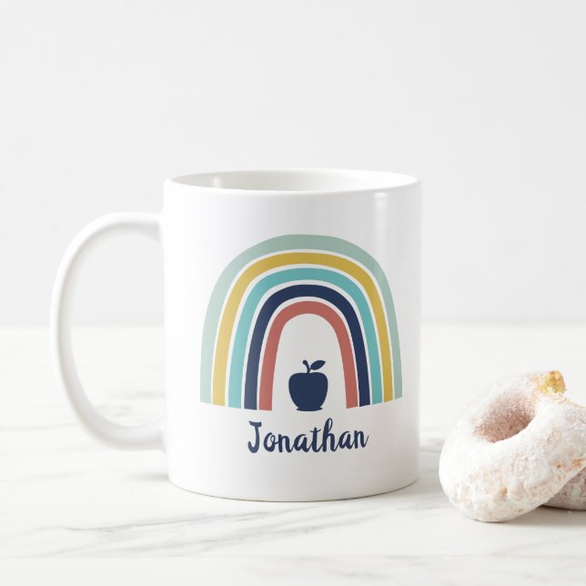 Maßgeschneiderter, moderner Bohaparnelenbogen Kaffeetasse (Mit Donut)