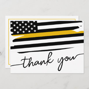 Maßgeschneiderter, moderner Dispatcher-Gold-Line-F Dankeskarte