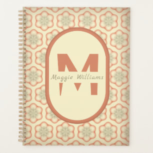 Maßgeschneiderter, moderner Retro-Monogram-Planer Planer