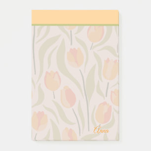Maßgeschneiderter, moderner Tulpengarten Gelb Grün Post-it Klebezettel