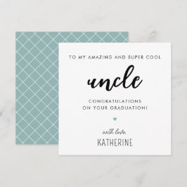 Maßgeschneiderter moderner und Niedlicher Abschlus Karte