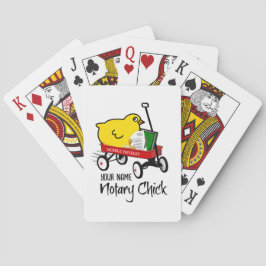 Maßgeschneiderter Name für den mobilen Notar-Chick Spielkarten