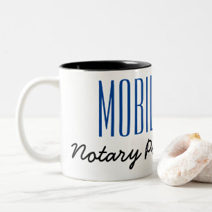 Maßgeschneiderter öffentlicher mobiler Notar-Pen Zweifarbige Tasse