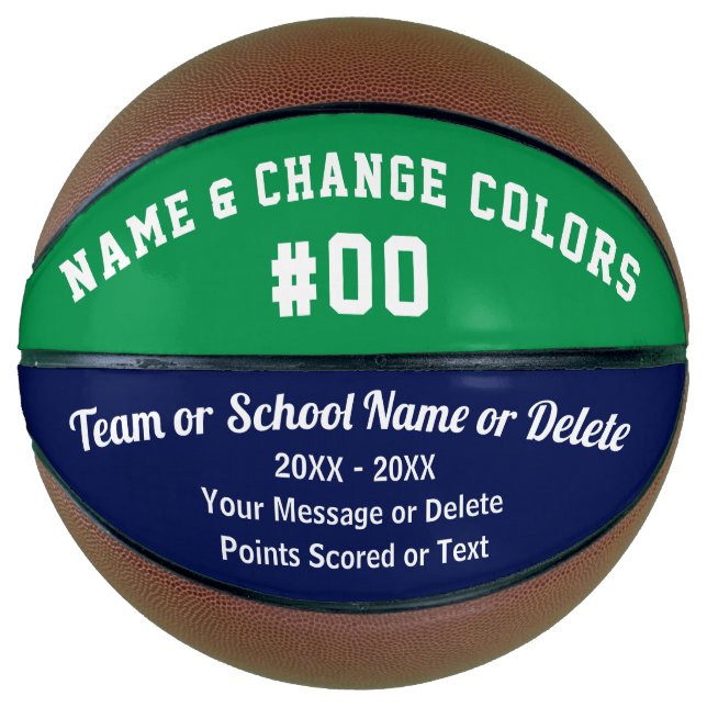 Maßgeschneiderter Personalisierter Basketballball Basketball (Vorderseite)