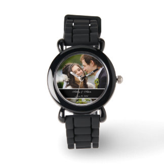 Maßgeschneiderter Personalisierter Hochzeitssticht Armbanduhr