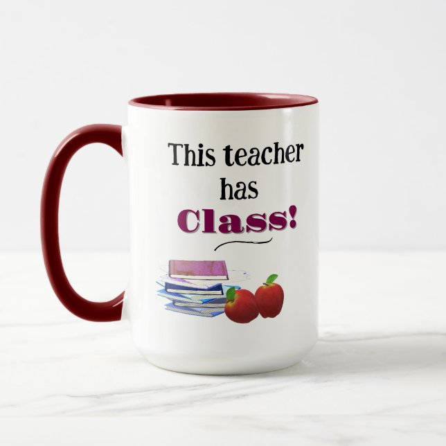 Maßgeschneiderter Personalisierter Lehrer Tasse (Links)