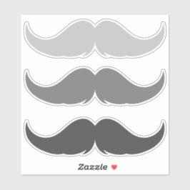Maßgeschneiderter Petite Handlebar Mustache Aufkleber