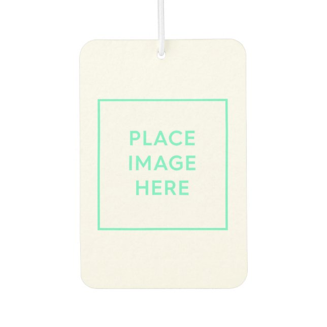 Maßgeschneiderter Portrait Rectangle Air Freshener Autolufterfrischer (Vorderseite)